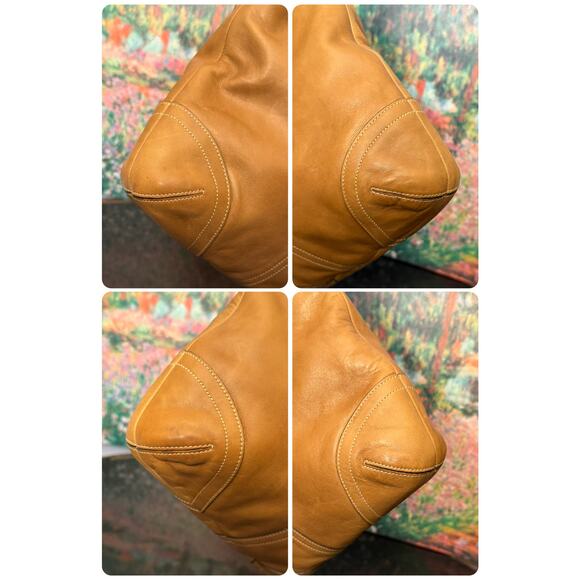 GUC Authentic Vintage Coach Soho? 9481 2 Way Bag in Camel - Picture 6 of 10